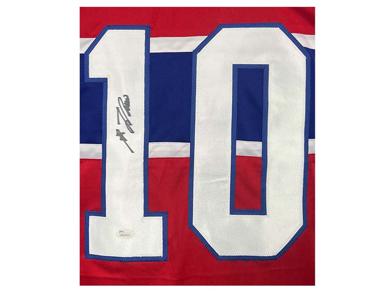 Guy Lafleur Autographed Montreal Red Custom Hockey Jersey (JSA)