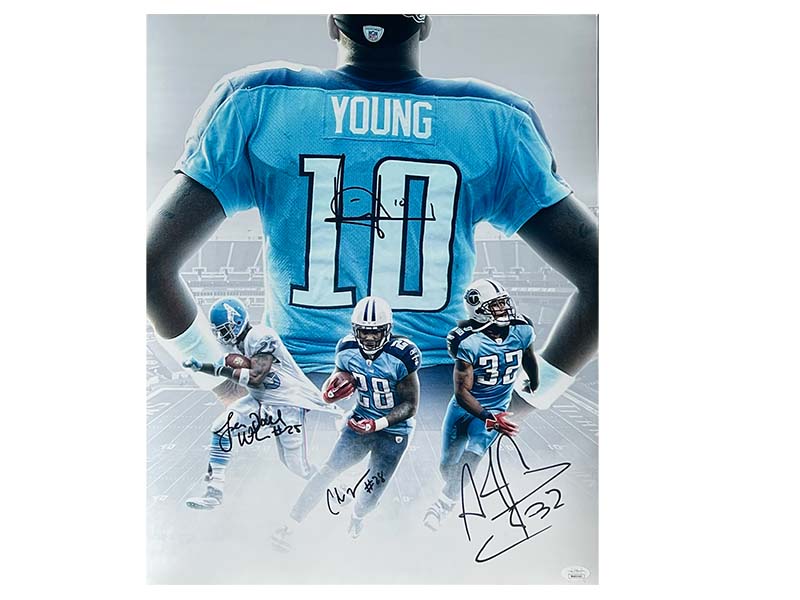 Vince Young, Chris Johnson, Lendale white & Adam Pac-Man Jones Tenness –  Golden Autographs