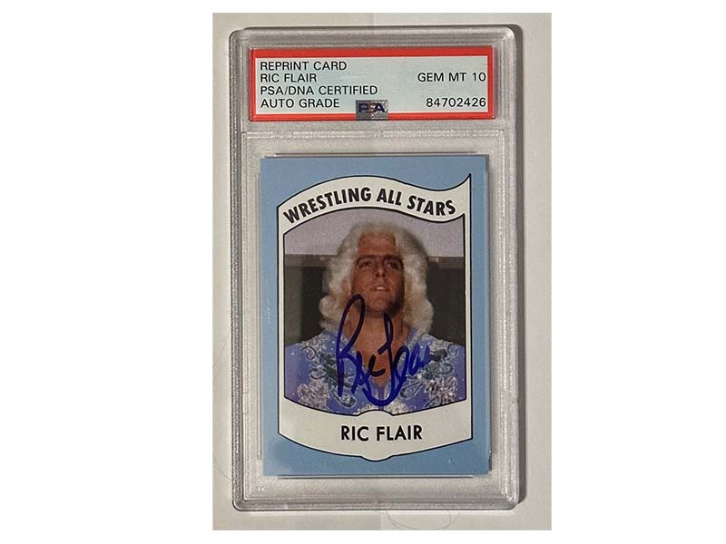 Ric Flair signed Wrestling All Stars #27 Reprint Card PSA GEM MINT 10 Authentic