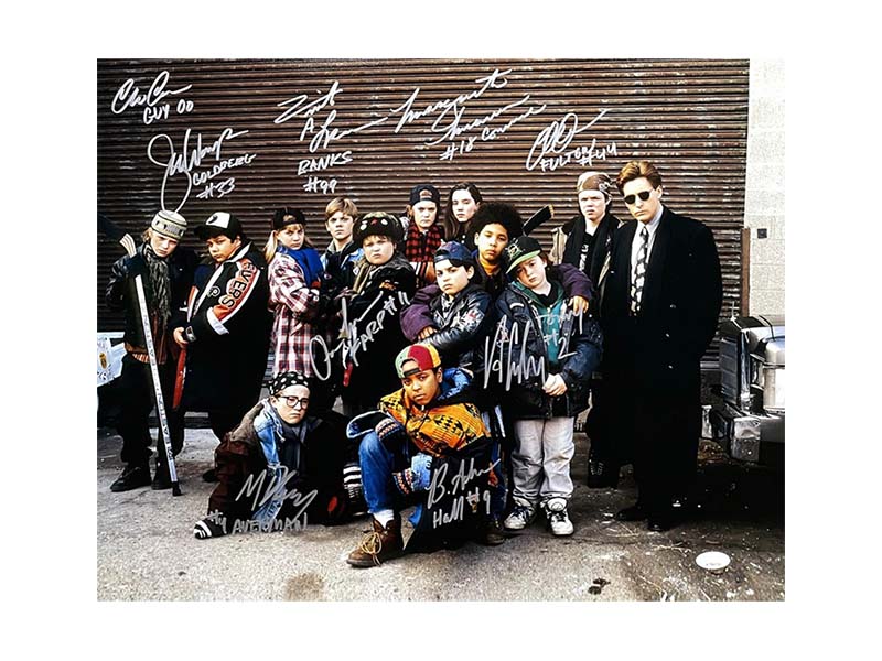 "The Mighty Ducks" 16x20 Signed Photo by 9 Cast members Multiple Inscription (JSA)