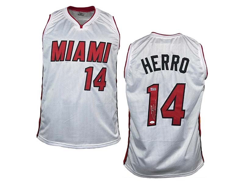 Tyler Herro Autographed Pro Style Miami White basketball Jersey JSA