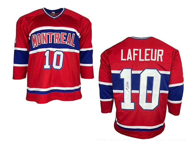 Guy Lafleur Autographed Montreal Red Custom Hockey Jersey (JSA)