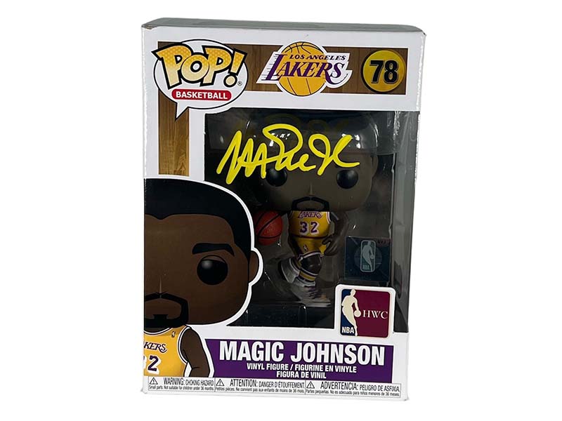 Magic Johnson Signed Los Angeles Lakers NBA Funko Pop Vinyl Figure (Beckett)