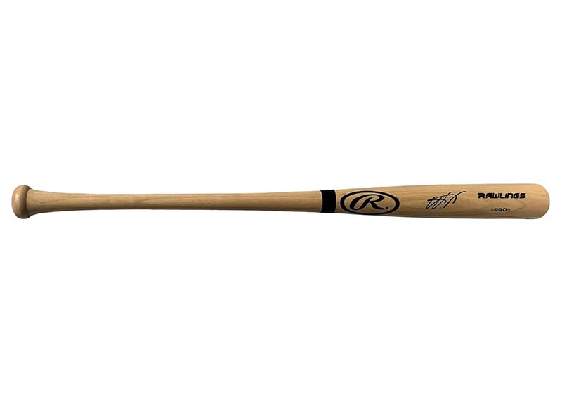 Wander Franco Autographed Signed Rawlings Blonde Baseball Bat (JSA)