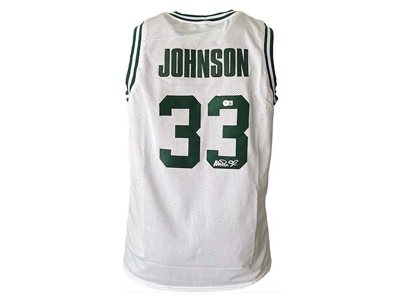 Magic Johnson Autographed College White Basketball Jersey (Beckett)