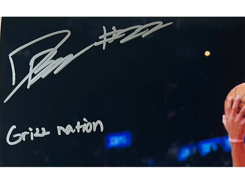 Desmond Bane Autographed 16x20 Memphis Grizzlies Vs Toronto Raptors Photo (JSA) “Grizz Nation“ Insc