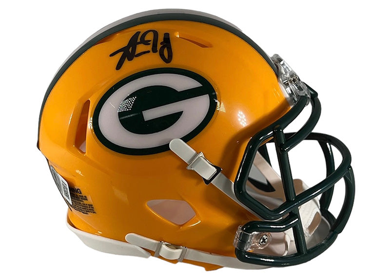 Aaron Jones Signed Green Bay Packers Mini Football Helmet Beckett