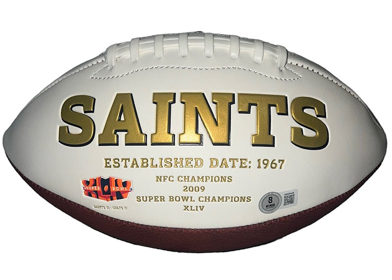 Alvin Kamara Signed New Orleans Saints Logo football Beckett