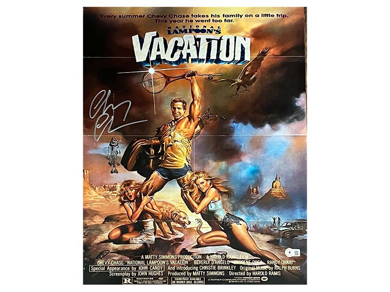 Chevy Chase Signed 16x20 National Lampoon's Vacation Photo Beckett