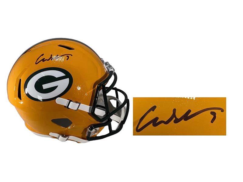 Christian Watson Autographed Green Bay Packers Full Size Speed Helmet Beckett