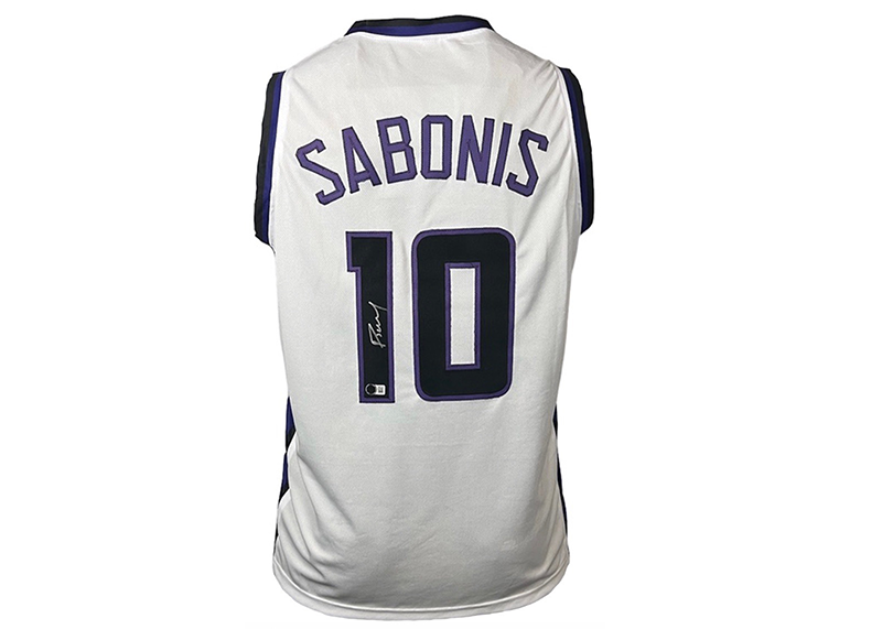 Domantas Sabonis Signed Custom Sacramento White Basketball Jersey (Beckett)