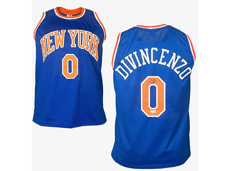 Donte Divincenzo Signed Custom New York Blue Basketball Jersey (Beckett)