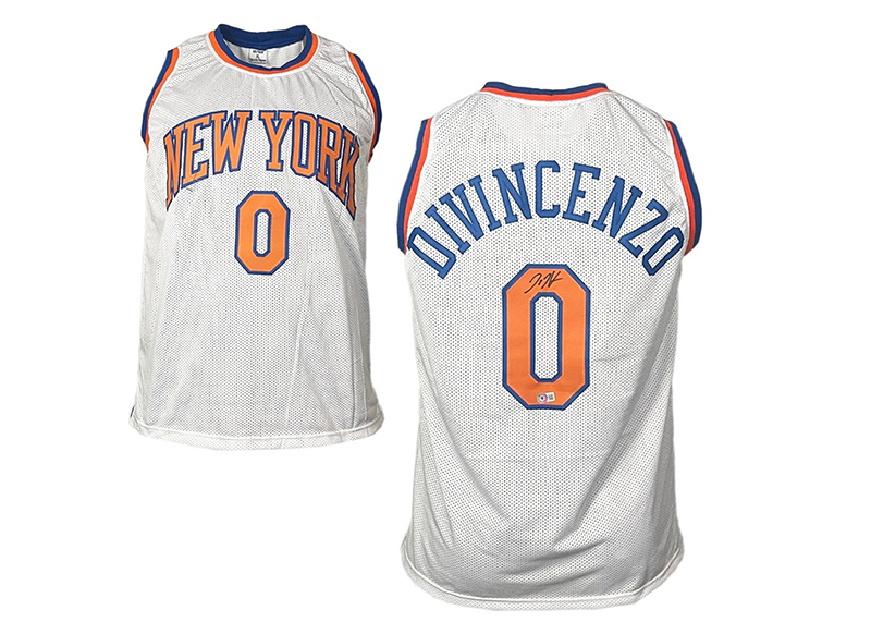 Donte Divincenzo Signed Custom New York White Basketball Jersey (Beckett)