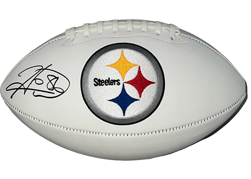 Hines Ward Signed Pittsburgh Steelers Logo Football JSA