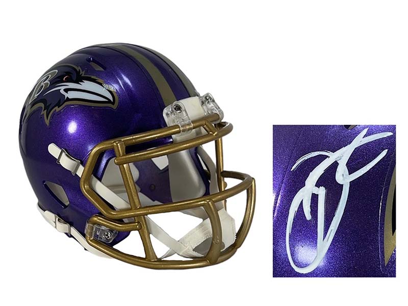 Odell Beckham Jr Signed Baltimore Ravens Flash Mini Speed Helmet BAS