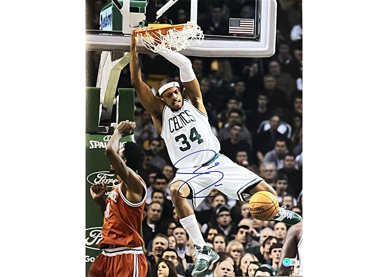 Paul Pierce Signed Boston Celtics Dunking Photo Beckett