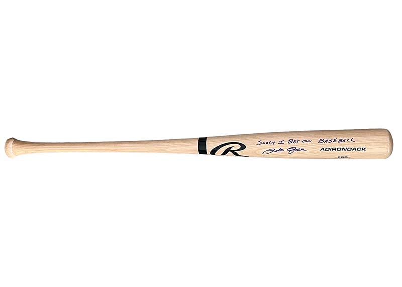 Pete Rose Signed Rawlings Blonde Baseball Bat JSA “Sorry I Bet On Baseball” Insc
