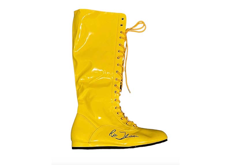 Ric Flair Autographed Yellow Pro Wrestling Full Size Boot PSA
