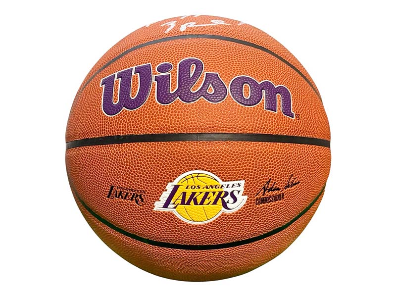 Robert Horry Signed 3-Peat Insc Los Angeles Lakers Wilson Basketball Beckett