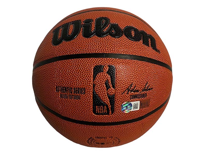 Robert Horry Signed 3-Peat inscription Wilson Basketball Beckett