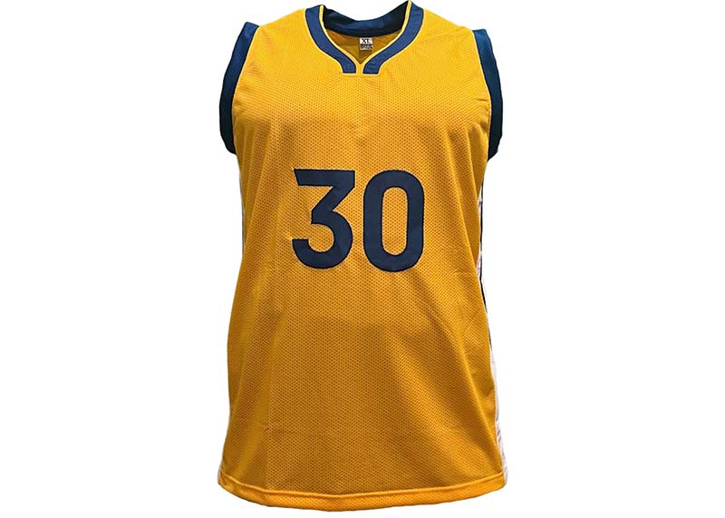 Steph Curry Signed Custom Yellow Basketball Jersey JSA