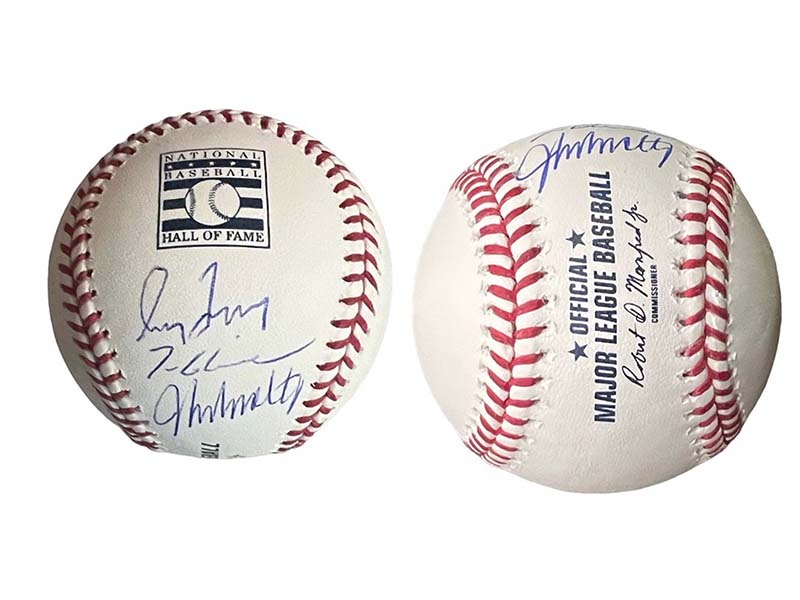 Tom Glavine, Greg Maddux, & John Smoltz Signed MLB 1995 HOF Baseball ( –  Golden Autographs