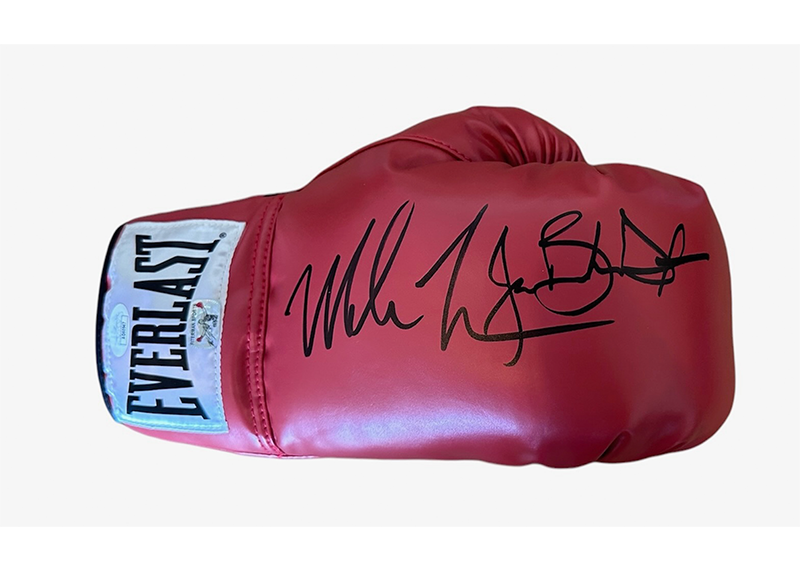 Mike Tyson & Buster Douglas Dual Signed Red Everlast Boxing Glove (JSA)-Mike Tyson