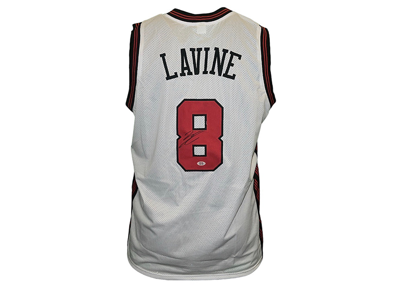 Zach LaVine Signed Chicago Custom White Basketball Jersey PSA