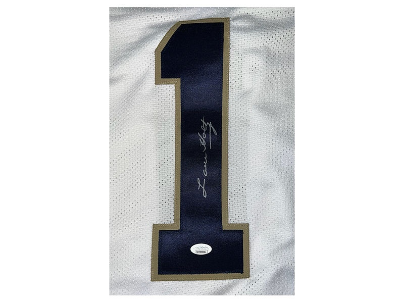Lou Holtz Autographed College White Football Jersey (JSA)
