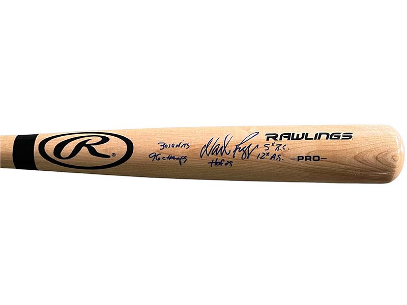 Wade Boggs Autographed Signed 5 Inscription Rawlings Blond Baseball Bat (JSA)With 5 Inscriptions 3010 Hits, 96 WS Champs, 12x AS, 5x B.C, HOF 05