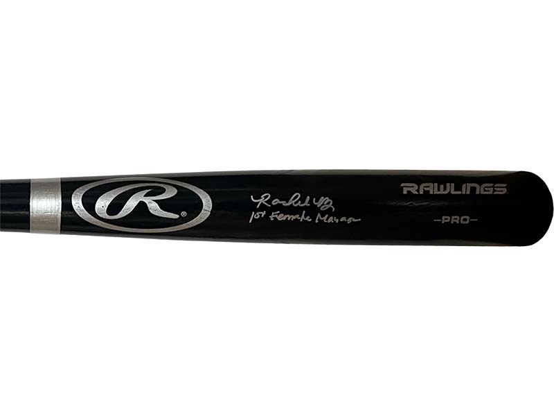 Rachel Balkovec Autographed Rawlings Black Baseball Bat First Female Manager inscription (JSA)
