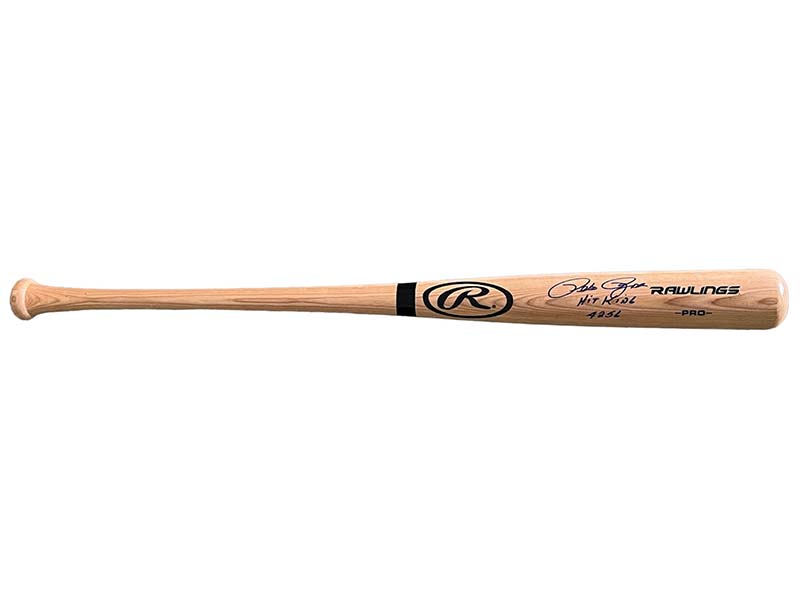 Pete Rose Autographed Rawlings Blonde Baseball Bat JSA “Hit King” “4256” Insc