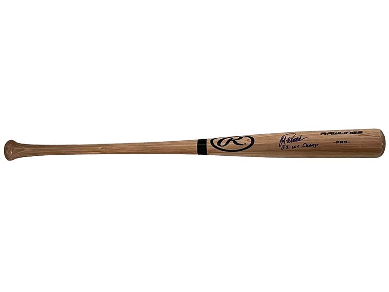 Jorge Posada Autographed Rawlings Blonde Baseball Bat 5X World Series champs inscription (JSA)