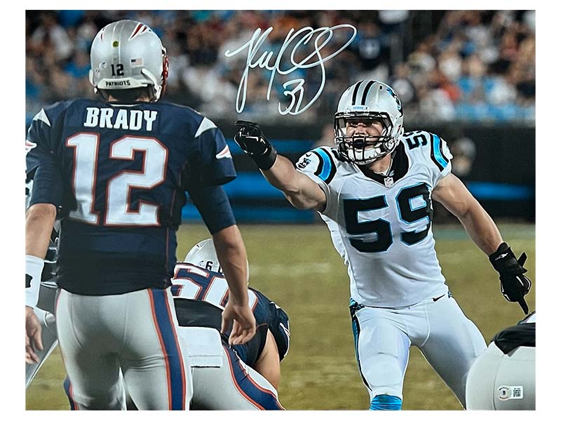 Luke Kuechly Autographed Carolina Panthers Framed 16x20 Photo