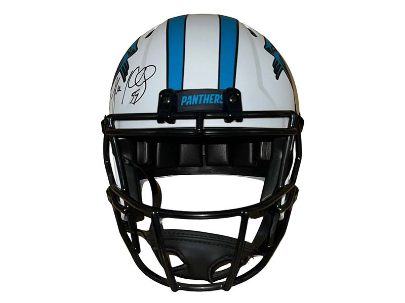 Luke Kuechly Signed Carolina Panthers Full Size Lunar Football Helmet Beckett