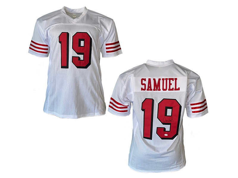 Deebo Samuel Autographed Pro Style White Shadow Football Jersey