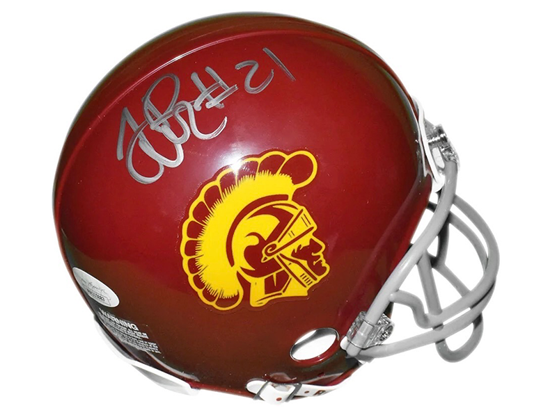LenDale White Autographed USC Trojans Mini Replica Football Helmet (JSA)