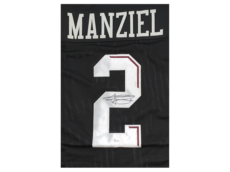 Johnny Manziel Autographed Black College-Edition Football Jersey (JSA)