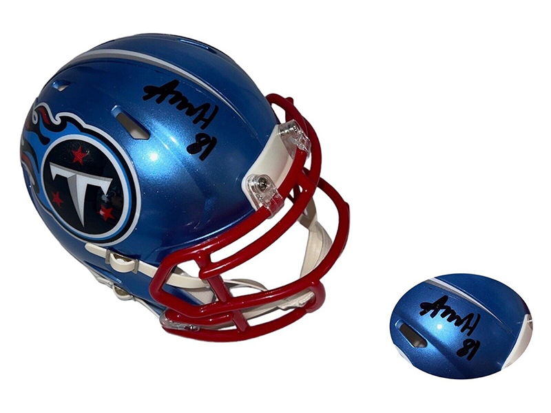 Austin Hooper Autographed Tennessee Titans Flash Mini Helmet (JSA)