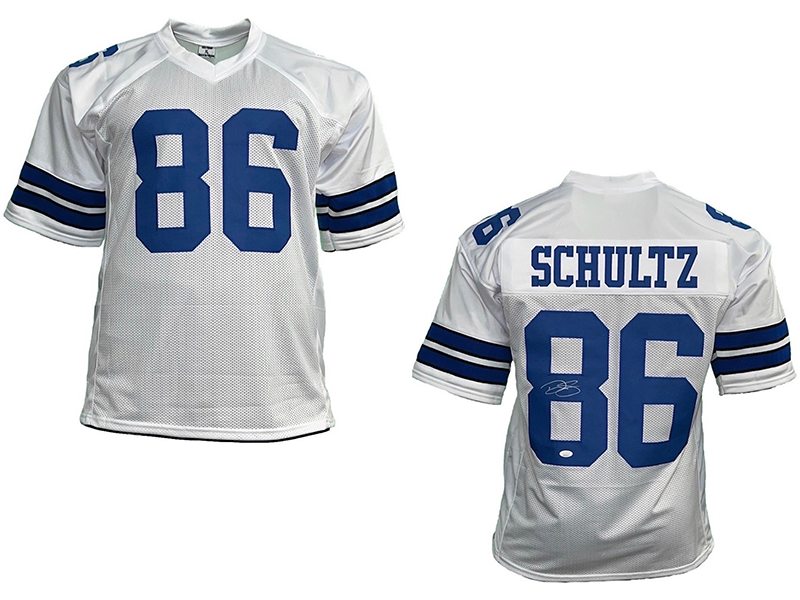 Dalton Schultz Autographed Pro Style White Dallas Football Jersey JSA