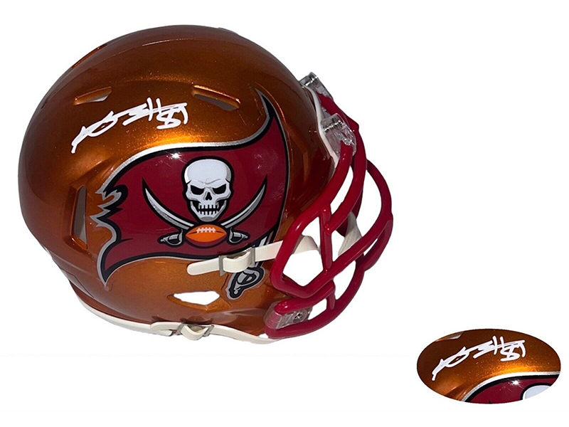 Antonio brown Autographed Tampa Bay Buccaneers flash Mini Helmet JSA