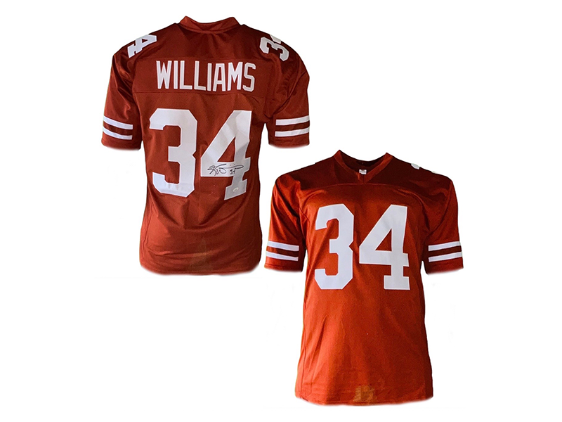 Ricky Williams Autographed Texas College Orange Football Jersey (JSA)