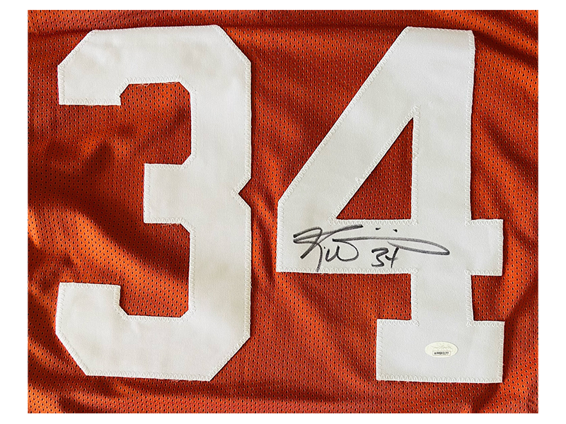 Ricky Williams Autographed Texas College Orange Football Jersey (JSA)