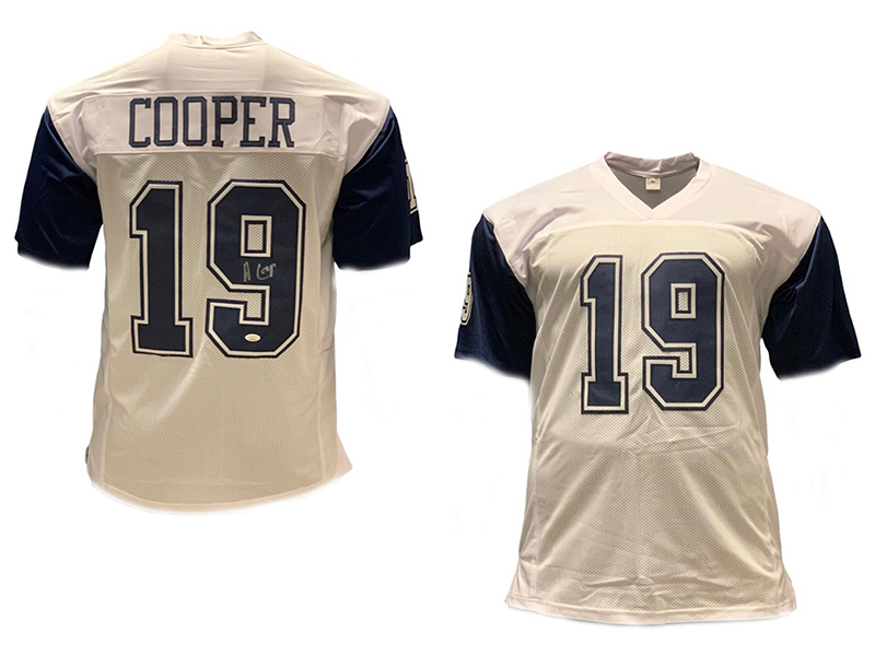 Amari Cooper Autographed Pro Style Alternate White Football Jersey (JSA)