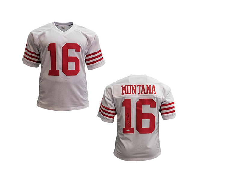 Joe Montana Autographed Pro Style Football Jersey White (JSA)