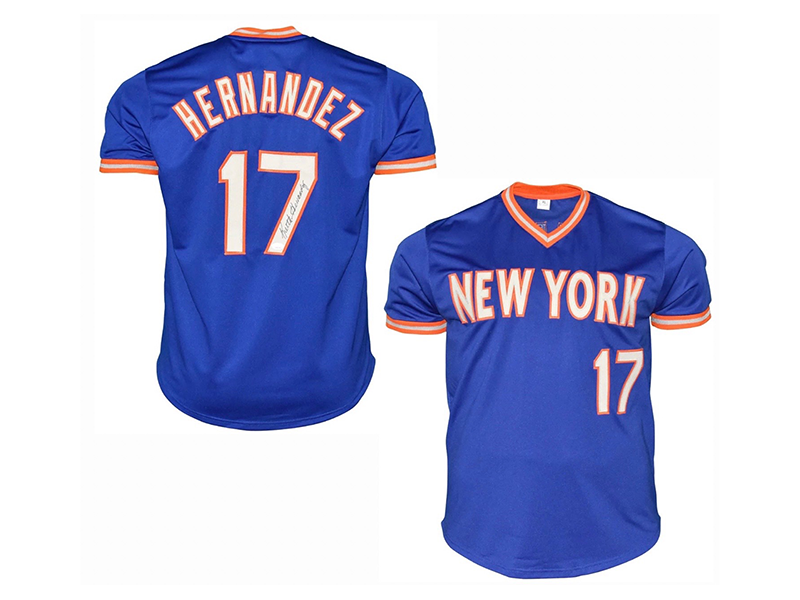 Keith Hernandez Signed New York Blue Baseball Jersey (JSA)