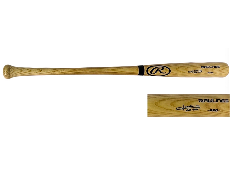 Juan Soto Autographed Rawlings Blonde Baseball Bat JSA