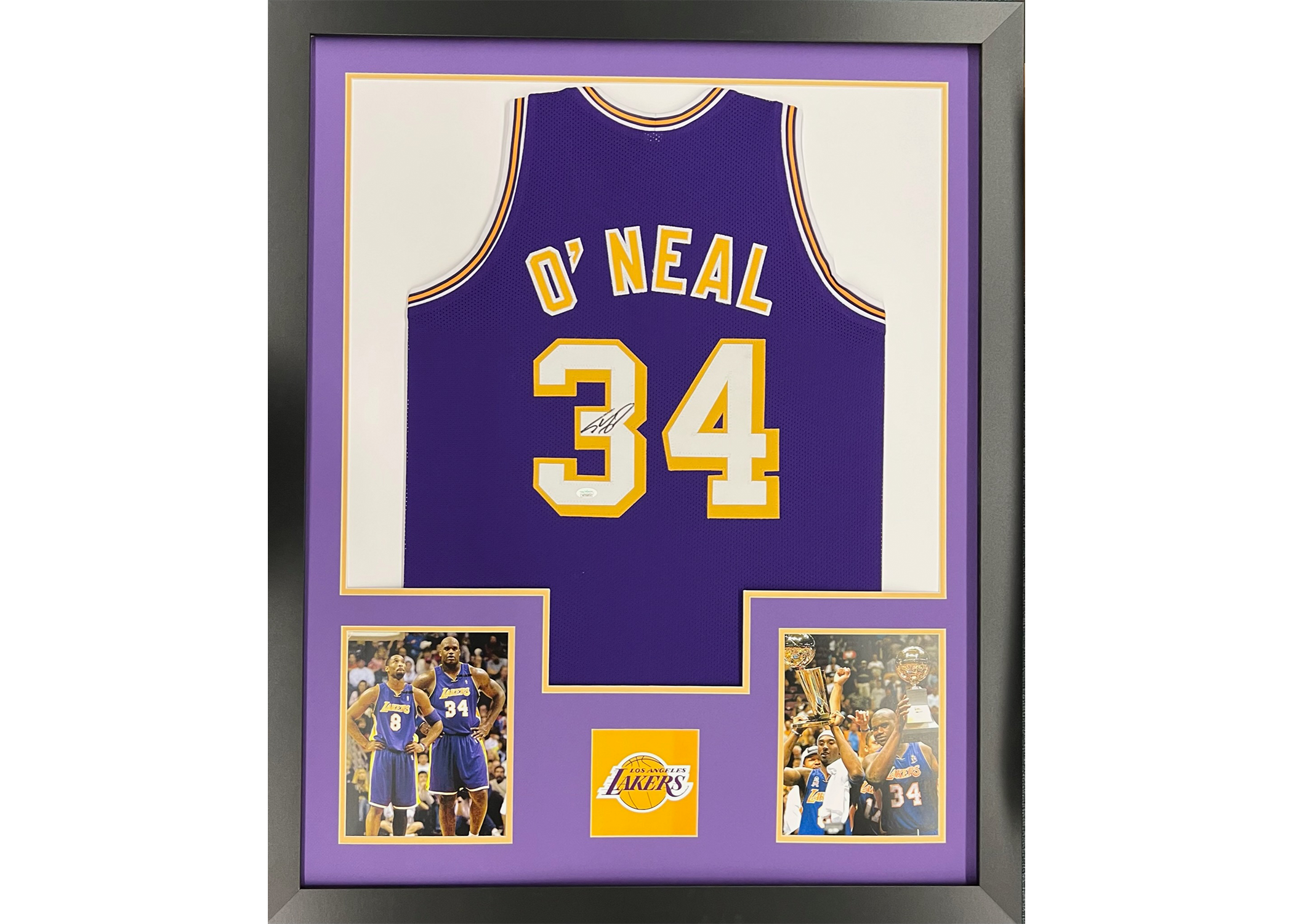 Shaquille O'Neal Signed and Framed Los Angeles Lakers Jersey