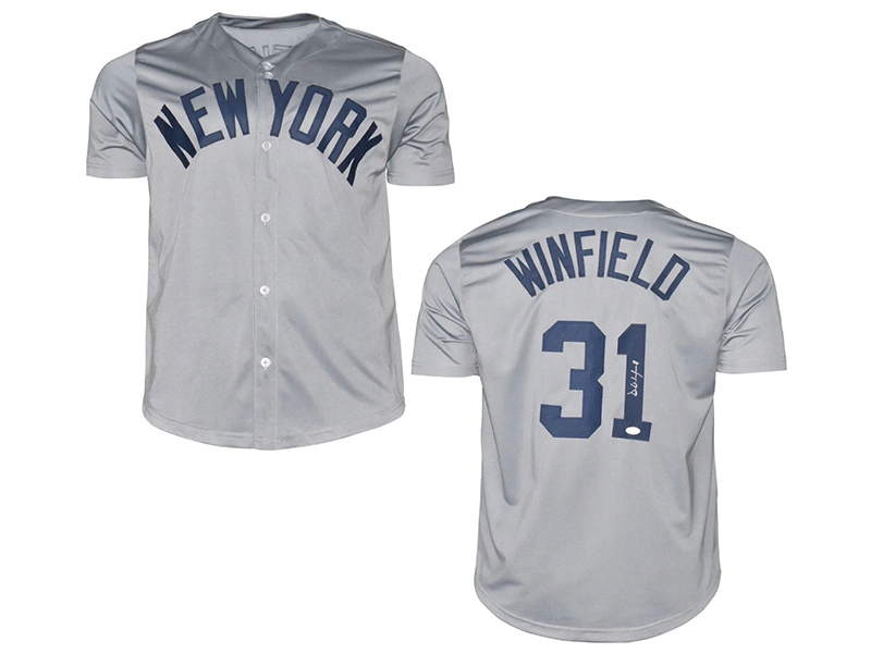 Dave Winfield Autographed New York Gray Baseball Jersey (JSA)