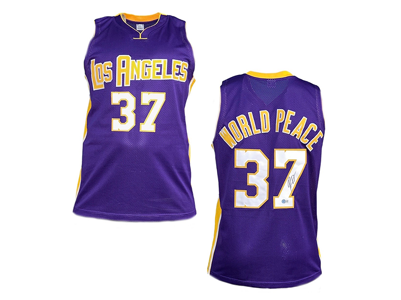 Ron Artest (World Peace) Autographed ProStyle Purple Basketball Jersey Beckett